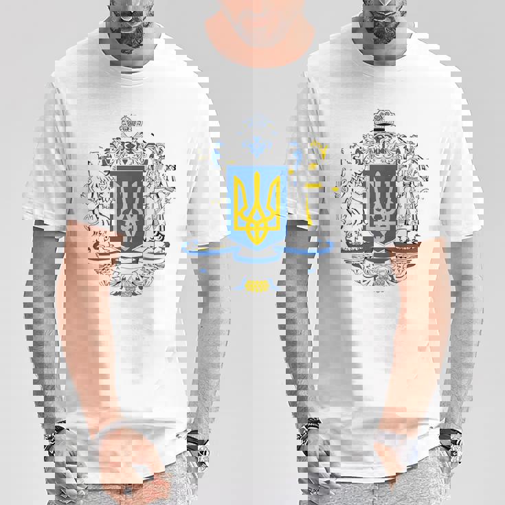 ウクライナ ウクライナ国旗 トラディショナル 長袖tシャツ Tシャツ 面白い贈り物