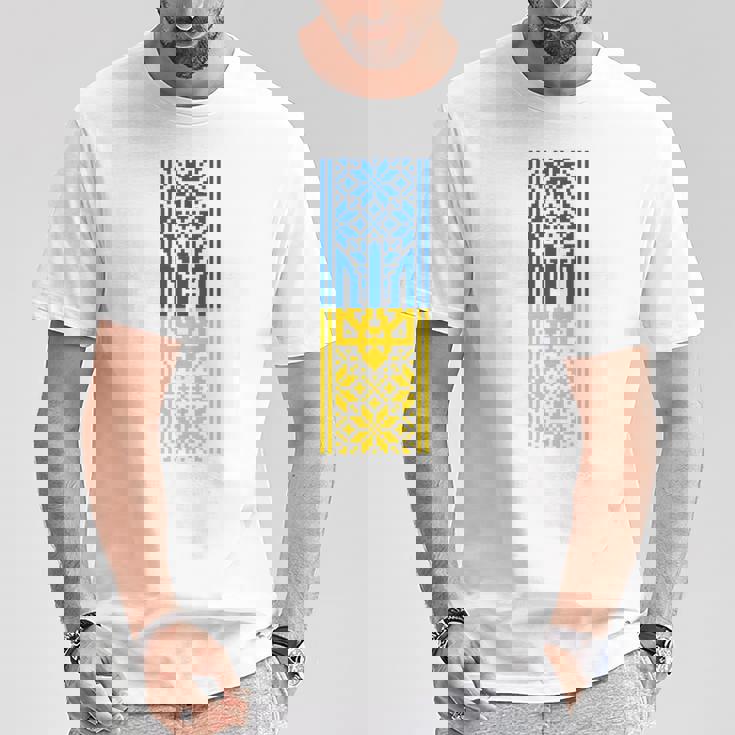 ウクライナの紋章yshyvanka コスチューム ゼレンスキー大統領 長袖tシャツ Tシャツ 面白い贈り物