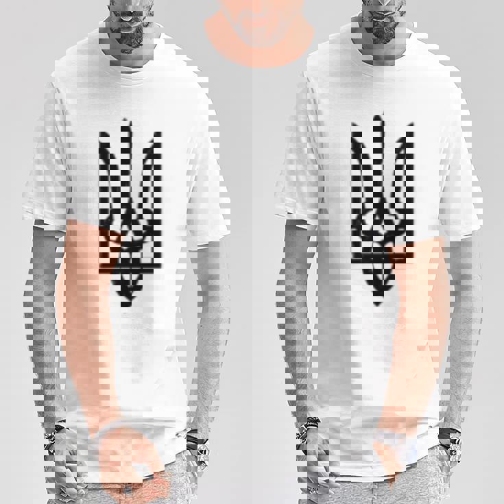 ウクライナトライデントシンボル ウクライナトライズブ 長袖tシャツ Tシャツ 面白い贈り物