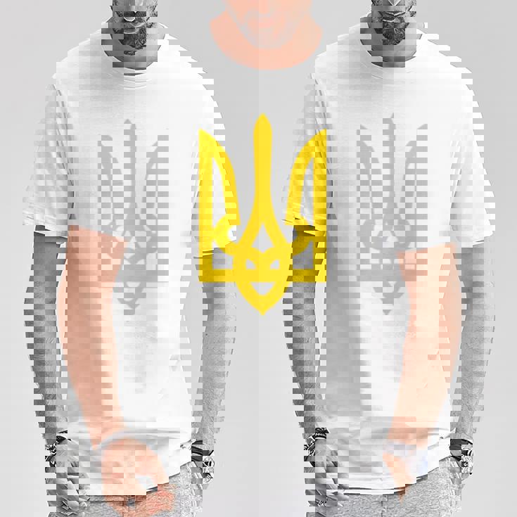 ウクライナ大統領 ヴォロディミル・ゼレンスキー ウクライナ・トライデント 長袖tシャツ Tシャツ 面白い贈り物