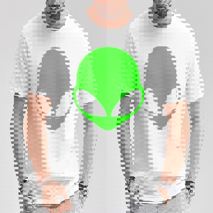 エイリアンヘッド グリーンフェイス ファニービリーブ Ufo ヒューマンコスチューム Edm 長袖tシャツ Tシャツ 面白い贈り物