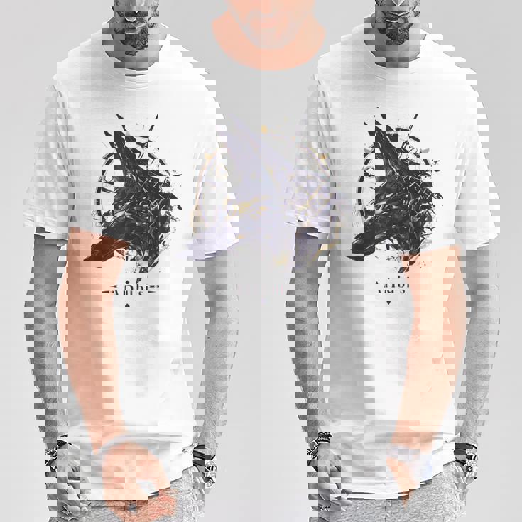 エジプト古代-面白いクールな神々 エジプトアヌビス Tシャツ 面白い贈り物