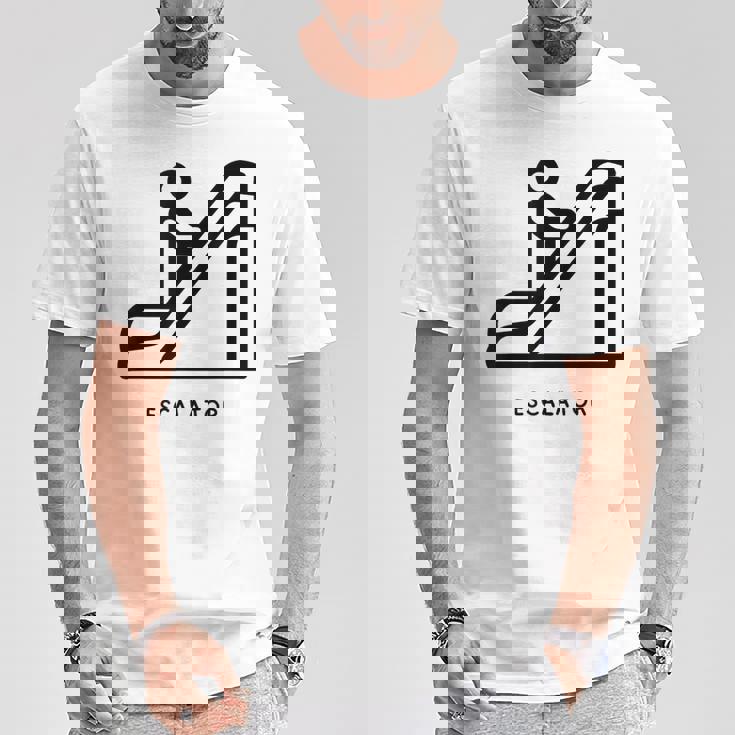 エスカレーター Tシャツ 面白い贈り物