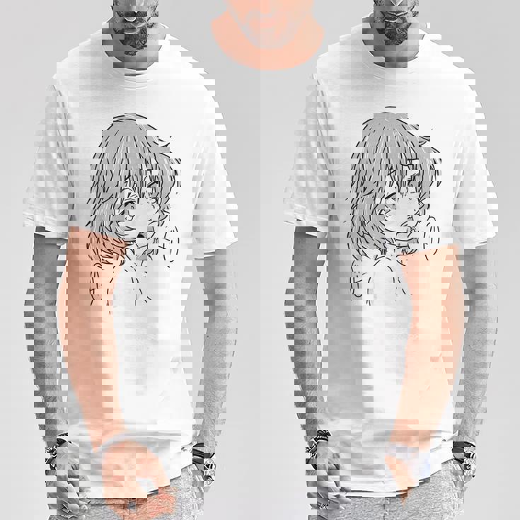 エッチ変態シャツ オタクガール ワイフアヘ顔 快感 Tシャツ 面白い贈り物