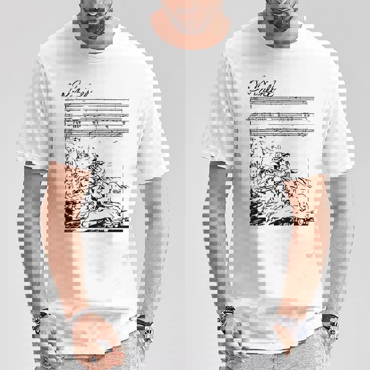 エルケーニッヒ・ゲーテの詩シューベルトの歌 Tシャツ 面白い贈り物