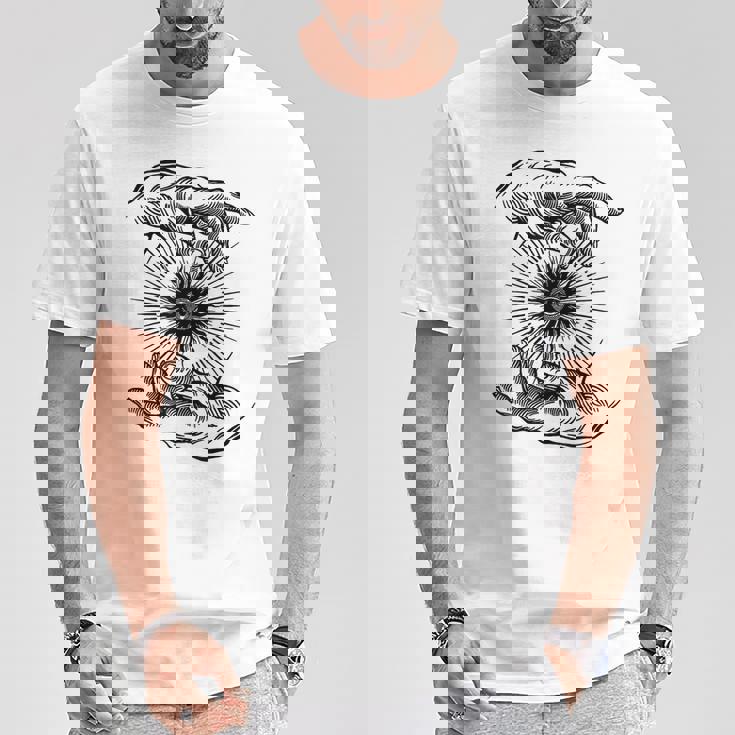 オカルトアイズ As Aboveo Below Witchcraft 異教 ゴシック グランジ Tシャツ 面白い贈り物