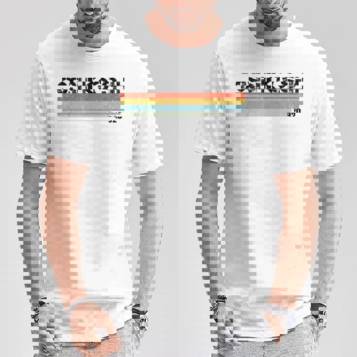 オシュコシュ、ウィスコンシン州エリアコード 920 レトロヴィンテージスタイルtシャツ Tシャツ 面白い贈り物