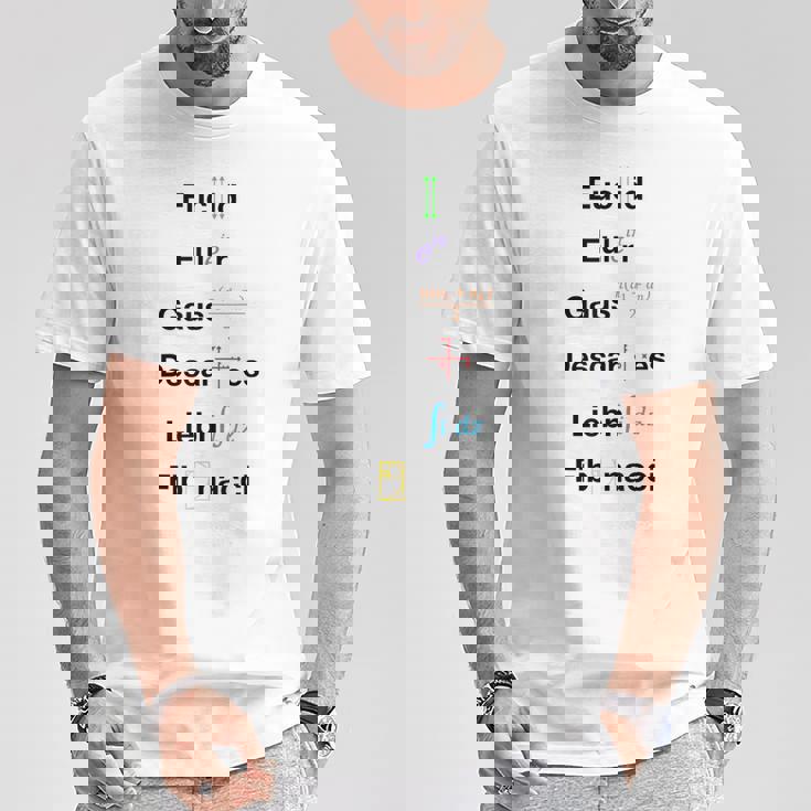 オタク数学ユークリッドオイラーガウスデカルトライプニッツフィボナッチ Tシャツ 面白い贈り物