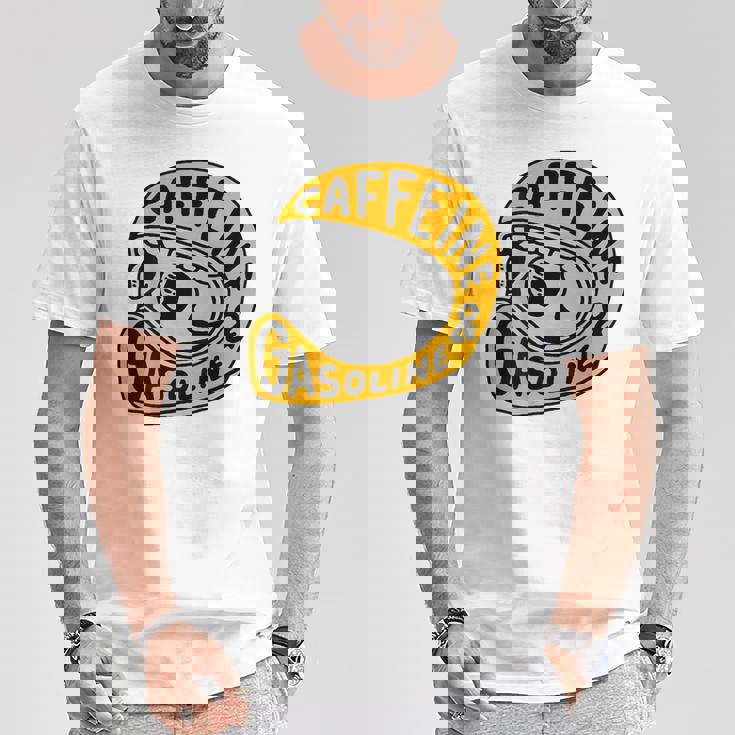 カフェインとガソリン Tシャツ 面白い贈り物