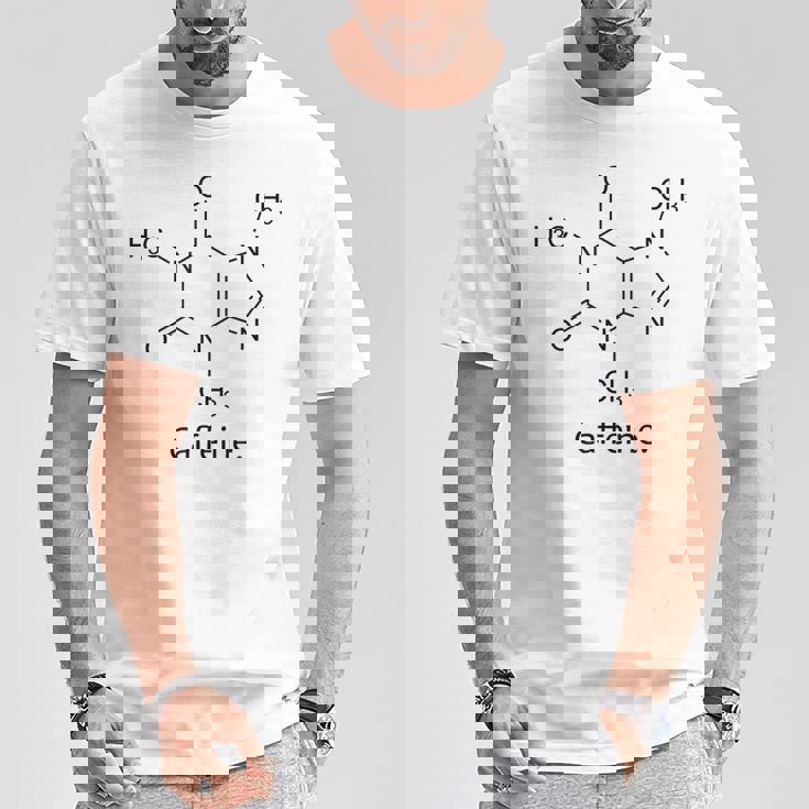 カフェインシャツ 化学構造 分子化学 コーヒー Tシャツ 面白い贈り物