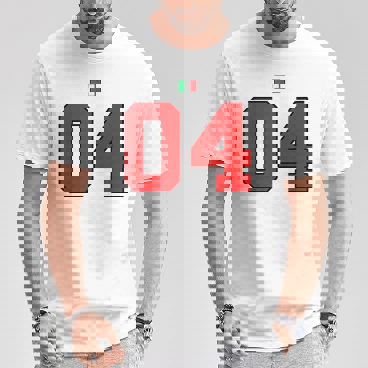 カレッジ 04 ナンバー スタイル ヴィンテージ イタリア国旗 Tシャツ 面白い贈り物