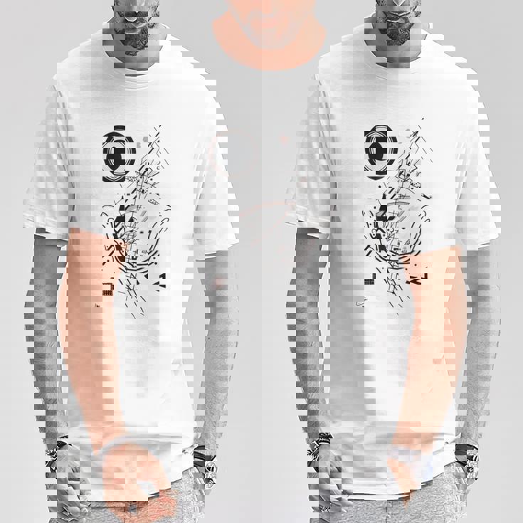 カンディンスキー ブルー、1922 年のアートワーク Tシャツ 面白い贈り物