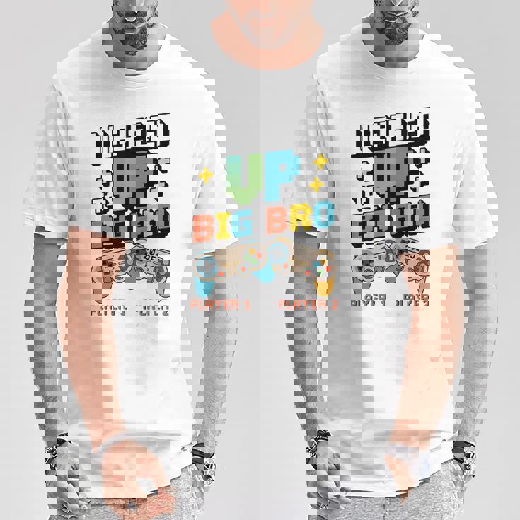 キッズ Leveled Up Big Bro 2025 ビッグブラザー幼児に昇格 Tシャツ 面白い贈り物