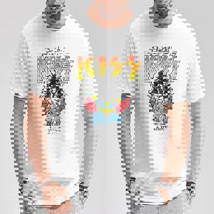 キッズ キッス Kiss In The Lines Tシャツ 面白い贈り物