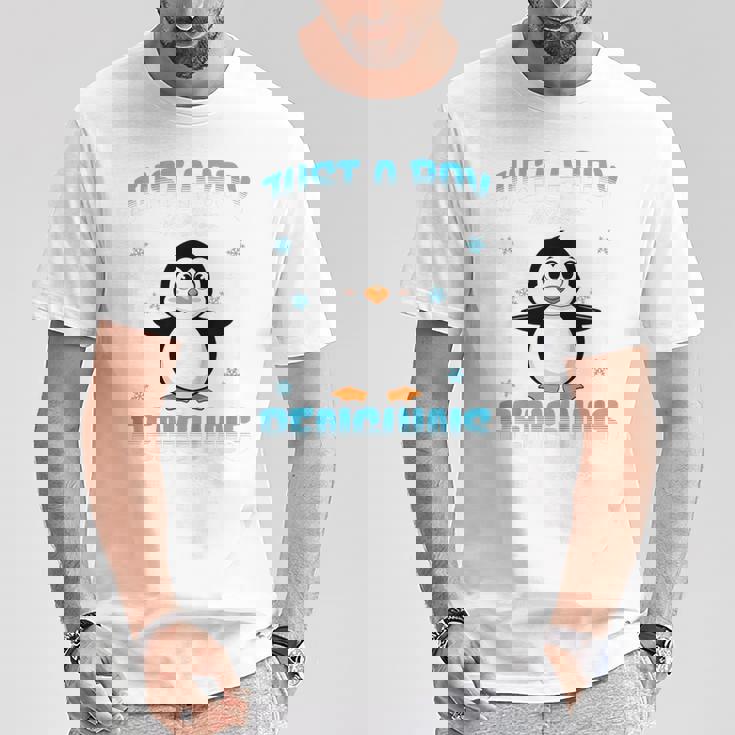 キッズ ペンギンが大好きな少年 キッズボーイズ ペンギン好き Tシャツ 面白い贈り物