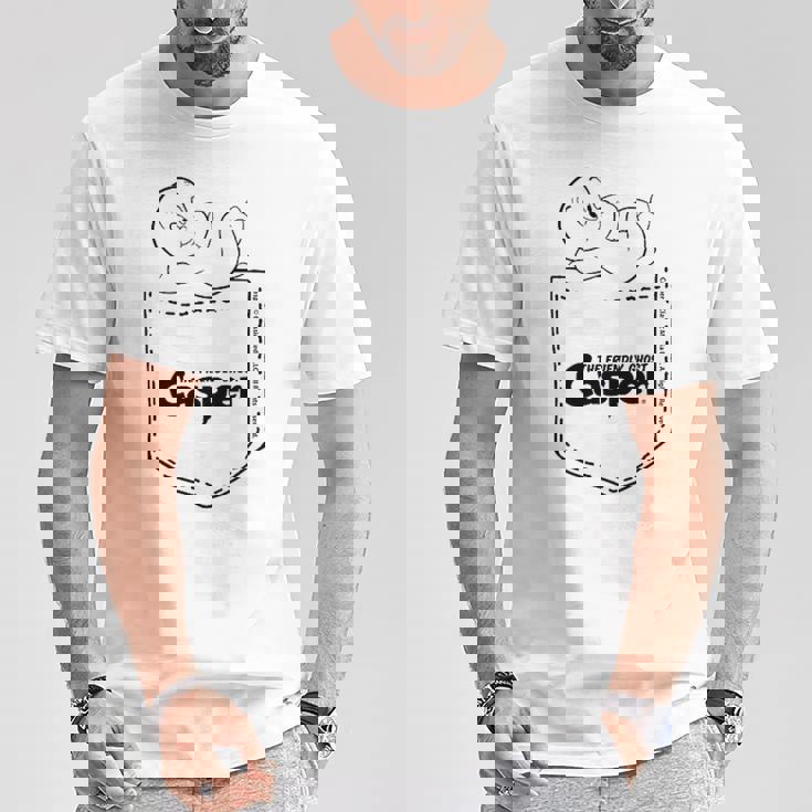 キャスパー・ザ・フレンドリー・ゴースト・デイドリーミング・オン・ユア・ポケットで Tシャツ 面白い贈り物