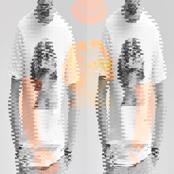 キャバリア・キング・チャールズ・スパニエル・チーズ・ドッグキャバリアー 長袖tシャツ Tシャツ 面白い贈り物