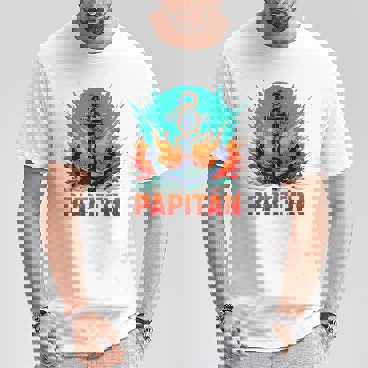 キャプテンアンカー パピタン・ヴァーター スーパーパパ 父の日 2025 Tシャツ 面白い贈り物