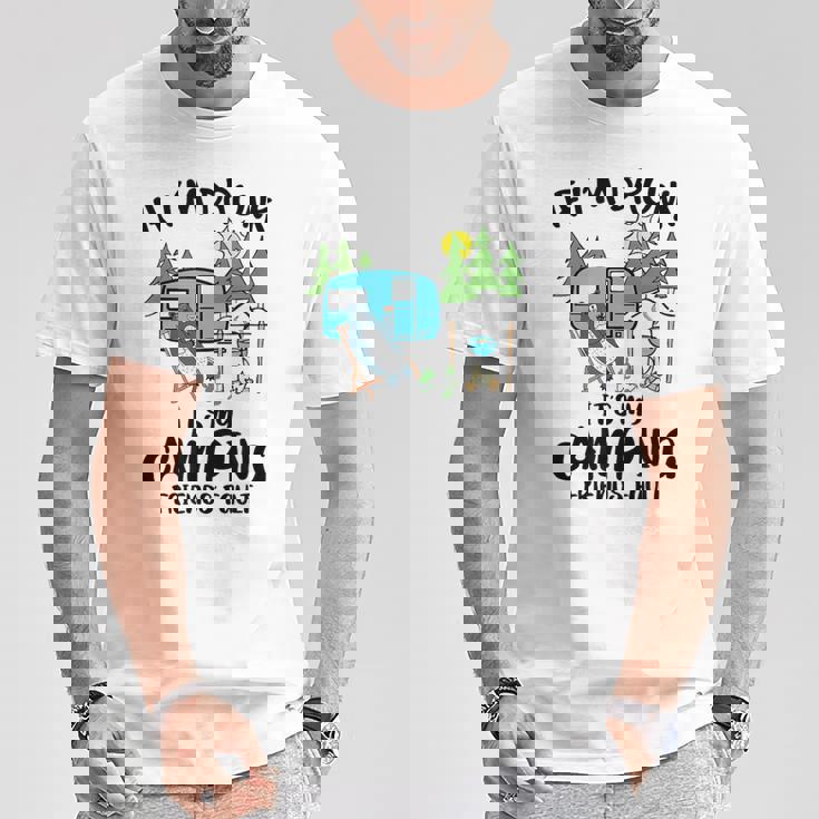 キャンプ 楽しい キャンピング 面白い キャンプファイヤー キャンピングカー 旅 Tシャツ 面白い贈り物