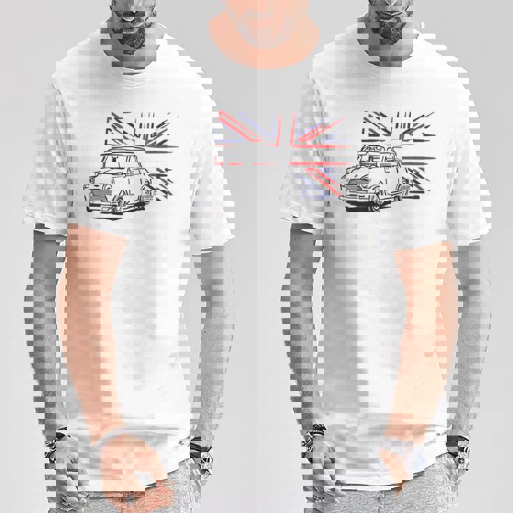 クラシック ミニ オースティン ユニオンジャック Tシャツ 面白い贈り物