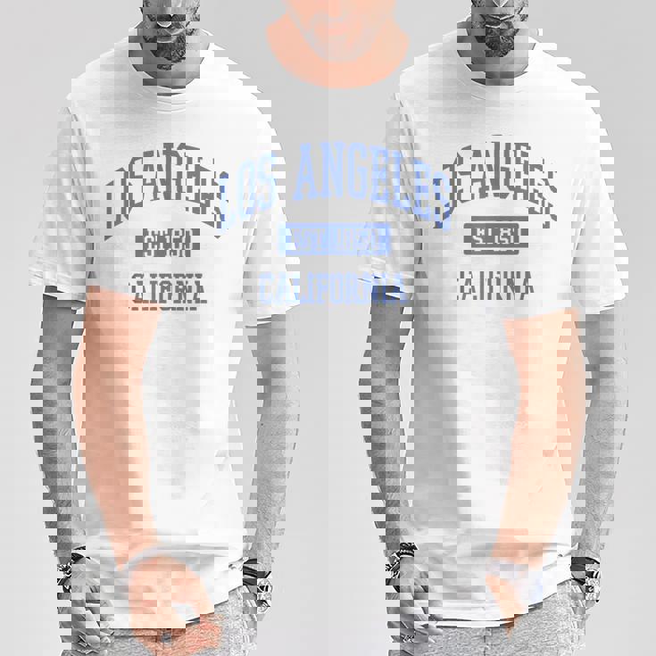 クラシック ロサンゼルス カリフォルニアブルー Tシャツ 面白い贈り物