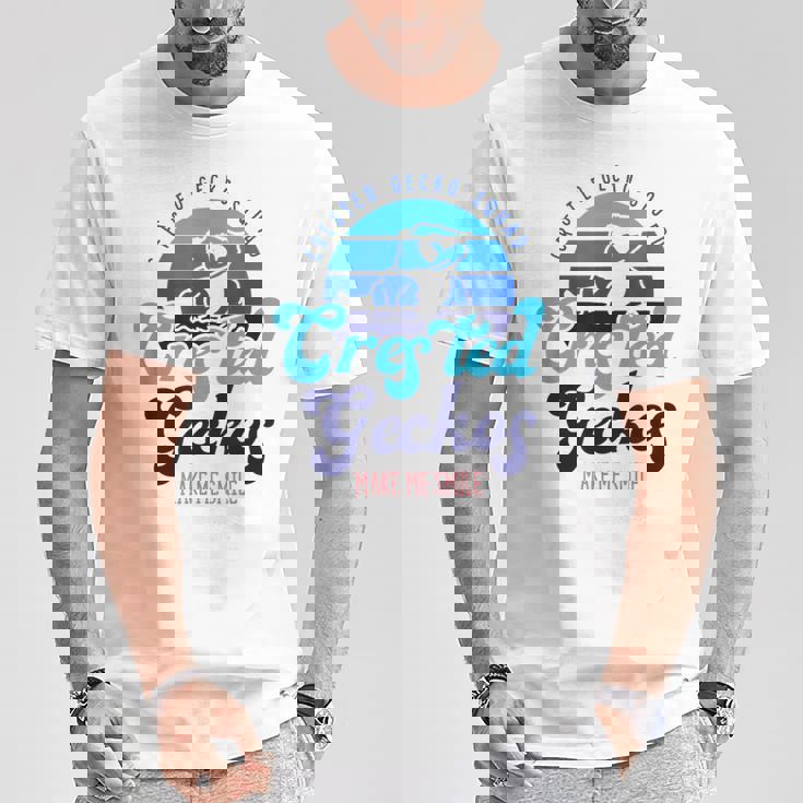 クレステッドゲッコーは私を笑顔にする エキゾチックなトカゲ Tシャツ 面白い贈り物