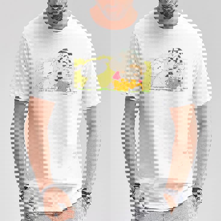 クレヨンしんちゃん 「ひまわり抱っこ」しんちゃん Tシャツ 面白い贈り物