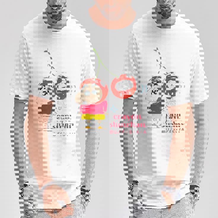 クレヨンしんちゃん さくらんぼしんちゃんワンポイント Tシャツ 面白い贈り物