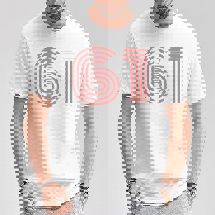 クールレトロライティングジャージ、背番号61 1961 Tシャツ 面白い贈り物