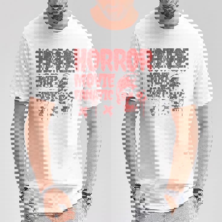 グランジー ダメージ加工 ホラー映画 ファン 赤 グラフィック 怖い頭蓋骨 長袖tシャツ Tシャツ 面白い贈り物