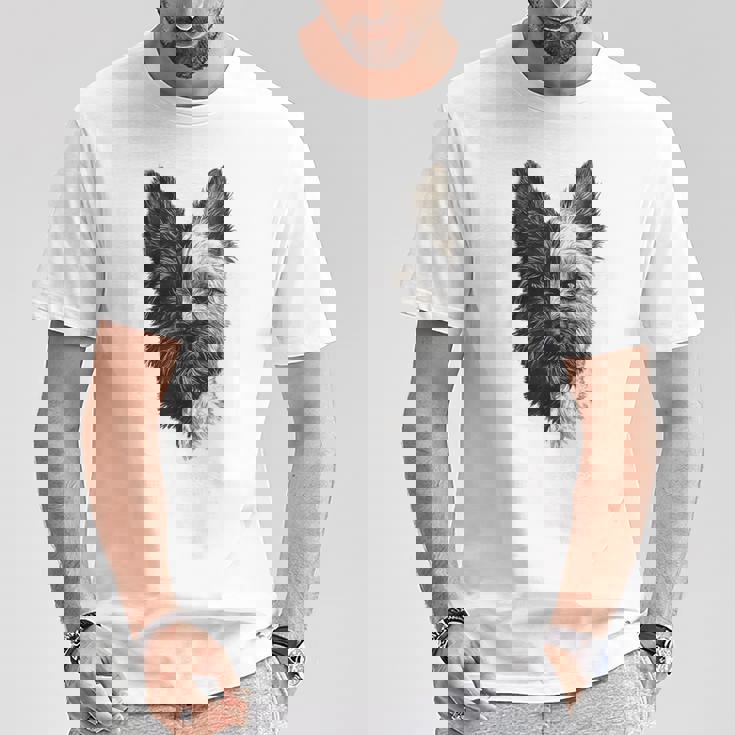 ケアンテリア 犬 モチーフ ペット 作品 ケアンテリア Tシャツ 面白い贈り物