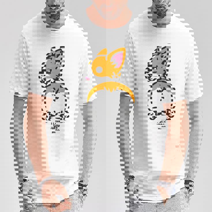 コーギーお尻大好き Tシャツ 面白い贈り物