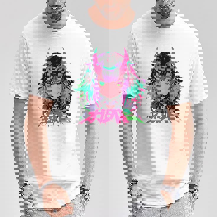 ゴシック アニメ 鬼 わいふ かわいい 日本 漫画 ヴェーパーウェア レトロ 長袖tシャツ Tシャツ 面白い贈り物