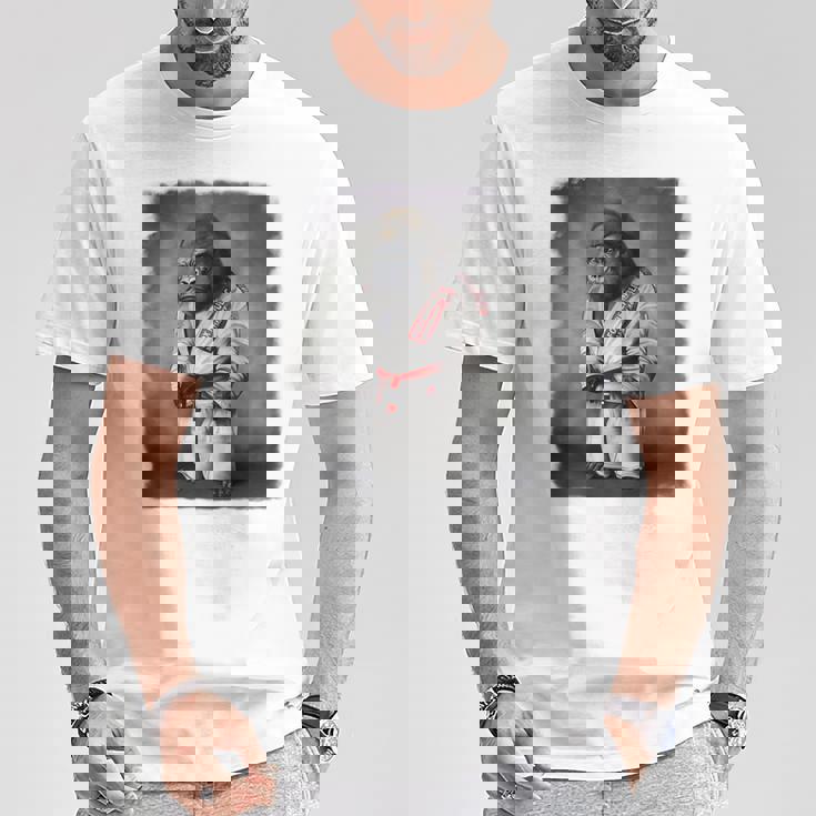 ゴリラ先生 日本の柔道と空手武道 Tシャツ 面白い贈り物