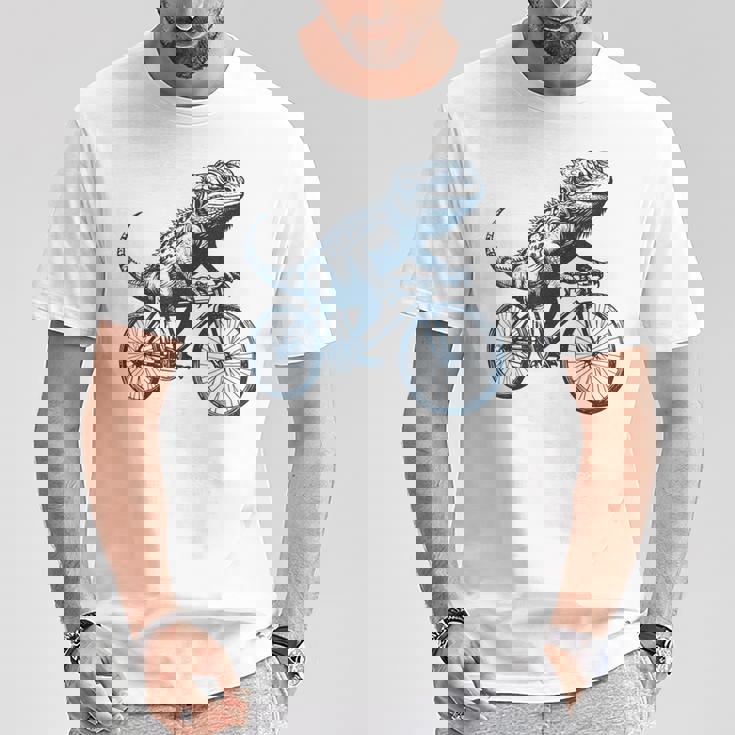 サイクリングトカゲ、爬虫類、爬虫類学、フトアゴヒゲトカゲ Tシャツ 面白い贈り物