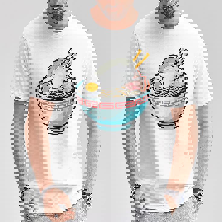 サカバンバスピス フィッシュミーム 和風ラーメン丼 Tシャツ 面白い贈り物