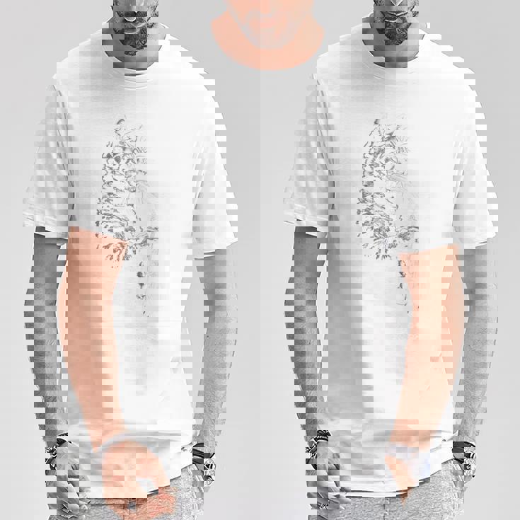 サックスを奏でる猫 ヴィンテージ ジャズ ミュージシャン サクソフォニスト 長袖tシャツ Tシャツ 面白い贈り物