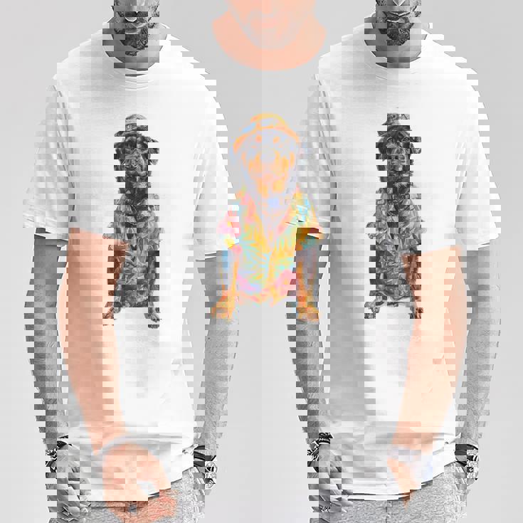 サマードッグロットワイラー Tシャツ 面白い贈り物