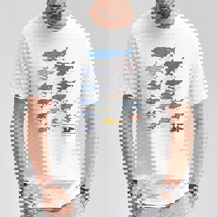 サメ図鑑 Tシャツ 面白い贈り物