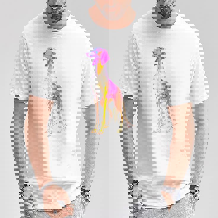 サルーキ 犬 モチーフ ペット 作品 サルーキ Tシャツ 面白い贈り物