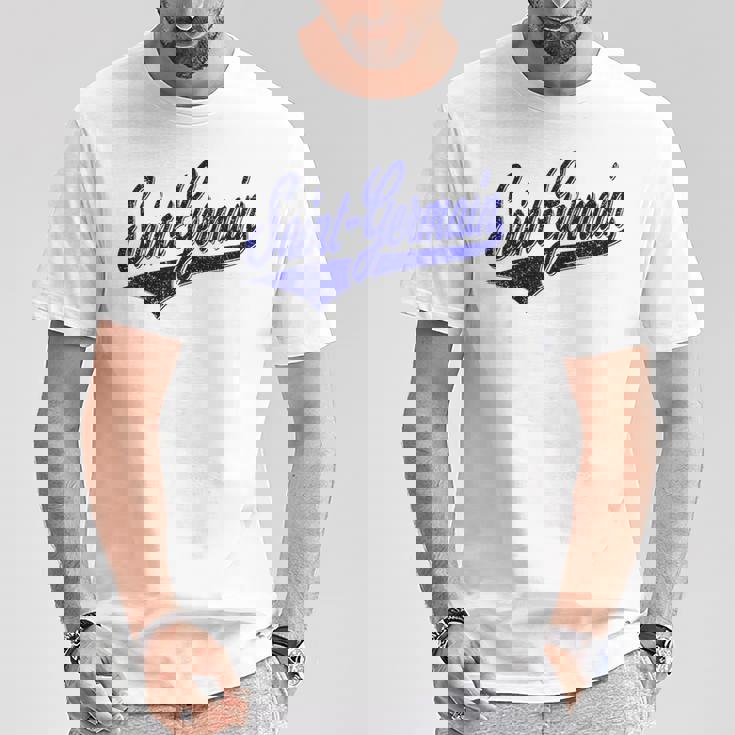 サンジェルマン バーシティ スクリプト クラシック スポーツ ジャージ Tシャツ 面白い贈り物