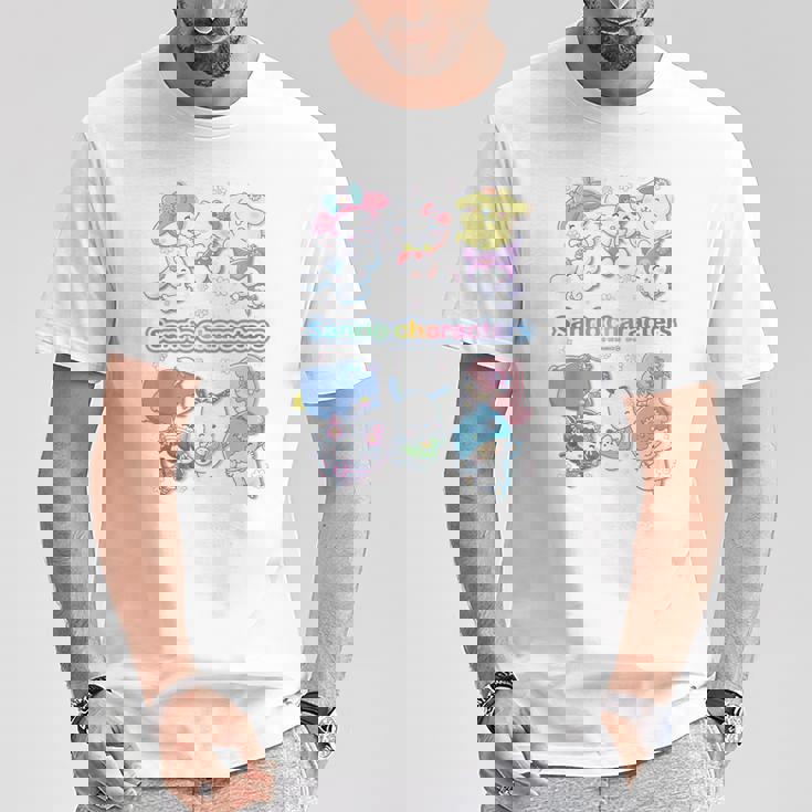 サンリオキャラクターズ サンリオキャラクター大賞デザイン 集合D Tシャツ 面白い贈り物