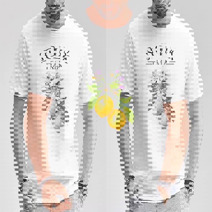 シチリア イタリア土産 イタリア レモン Tシャツ 面白い贈り物