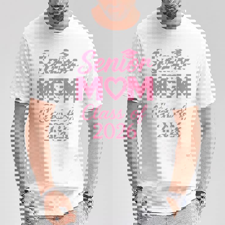 シニアママクラス 2026年 ピンク プラウド 卒業 母 卒業 長袖tシャツ Tシャツ 面白い贈り物