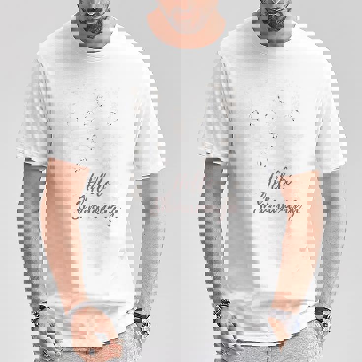 シマエナガの雪の結晶 Tシャツ 面白い贈り物