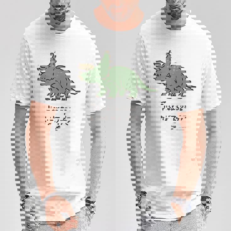 ジュラシック・ワールド Triceratops Loose Illust Tシャツ 面白い贈り物