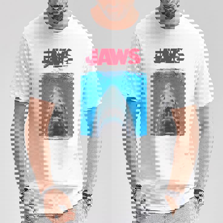 ジョーズ シルエット グラフィック Tシャツ 面白い贈り物