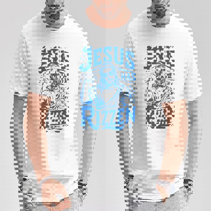 ジーザス・ハズ・リズン・ファニー・ジーザス・ミームリズ・ヤング・クリスチャン Tシャツ 面白い贈り物
