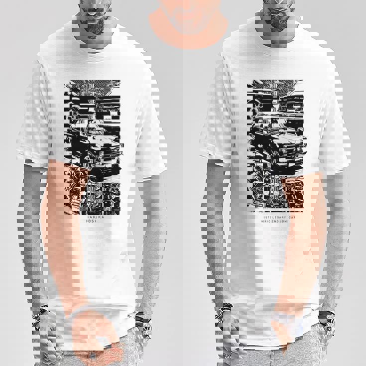 スカイライン ハコスカ ビンテージ スポーツカー ワイスピ ハードチューン グッズ 長袖tシャツ Tシャツ 面白い贈り物