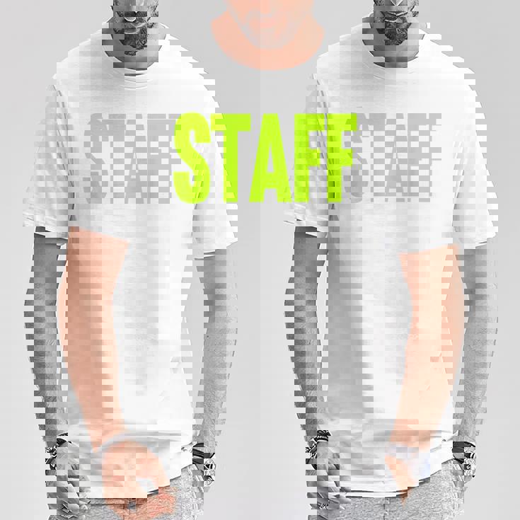 スタッフ イベント 衣装 クルー 音楽祭 Backprint ワーカー Tシャツ 面白い贈り物